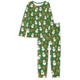 thumbnail image 4 of SCRAWLGOD Christmas Snowmen Women's Pjs Sets for Women Long Sleeve and Pants Lounge Set Crewneck Ladies 2 Piece Pajamas Size 2XL Comfy Graphic Pjs Women, 4 of 6
