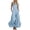 Light Blue, variant on Square Neck Ruffle Hem Jumpsuit for Women - Flowy Wide Leg Boho Overall, Sleeveless Casual Vacation Romper with Pockets Army Green L