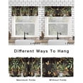 thumbnail image 6 of Green Frog Kitchen Curtain Valances for Windows Farmhouse Short Curtains, Butterfly Plant Flowers Mushroom Coffee Brown Rod Pocket Valance Curtain for Bedroom Cafe Living Room 54"x18", 6 of 8