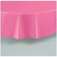 thumbnail image 3 of Hot Pink Plastic Party Tablecloth, Round, 84in, 3 of 3