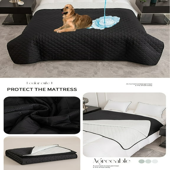 1Pc Waterproof Washable Pet Bed Cover - Super Soft Dog Blanket, Mattress/Rug Protector Pad for Bed & Sofa, Puppy Bed Protection