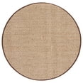 thumbnail image 3 of SAFAVIEH Natural Fiber Arbor Bordered Area Rug, Natural/Dark Brown, 8' x 8' Round - Coastal Design, Natural & Dark Brown, Seagrass, Ideal for Entryway, Kitchen, Living Room, Office, 3 of 12
