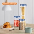 thumbnail image 4 of TIBLEN [3-Pack] Glass Food Storage Jars Cylinder Containers with Lids , Borosilicate Glass Ecofriendly Airtight Canisters for Coffee, Sugar, Candy, Cookie, Spice, Large Spaghetti, Pantry Organization, 4 of 6