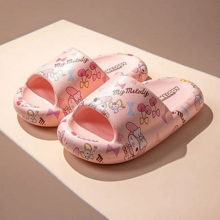 

Kawaii Sanrios My Melody Cartoon Home Slippers Anime Kuromi Cinnamoroll Children Non Sliping Bathroom Shoes Girls Sandals Gift