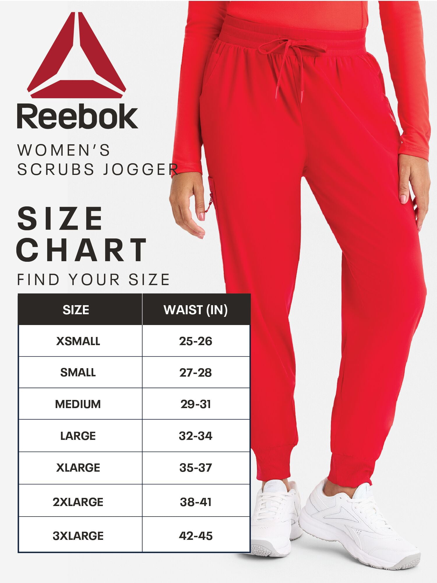 Reebok Women's Tech Comfort 4 Pocket Straight Leg Scrub Pants, 1 Pack, Sizes S - 3XL