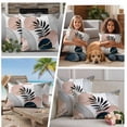 thumbnail image 5 of 2 Pack Outdoor Waterproof Throw Pillow Covers,Boho Leaf Arch Sun Decorative Square Pillow Case Patio Pillowcases for Chair Couch Sofa 16x16in, 5 of 9