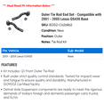 thumbnail image 2 of Outer Tie Rod End Set - Compatible with 2001 - 2005 GS430 Base 2002 2003 2004, 2 of 2