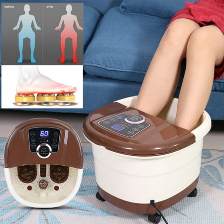 Foot Bath Tub Portable Foot Spa Bath Massager Bubble Heat Soaker Vibration Pedicure Soak (Best Home Foot Soak)