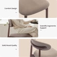 thumbnail image 5 of Upholstered Dining Chairs – Fabric Seat, Solid Wood Frame, For Kitchen or Dining Room Set of 4, Camel, 5 of 9