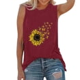 thumbnail image 1 of Túnica camisetas sin mangas para las mujeres Blusa de moda para mujer, ropa deportiva, camisetas sin mangas, camisetas sin mangas para entrenamiento de Yoga, camiseta holgada con gráfico de (Wine, M), 1 of 4