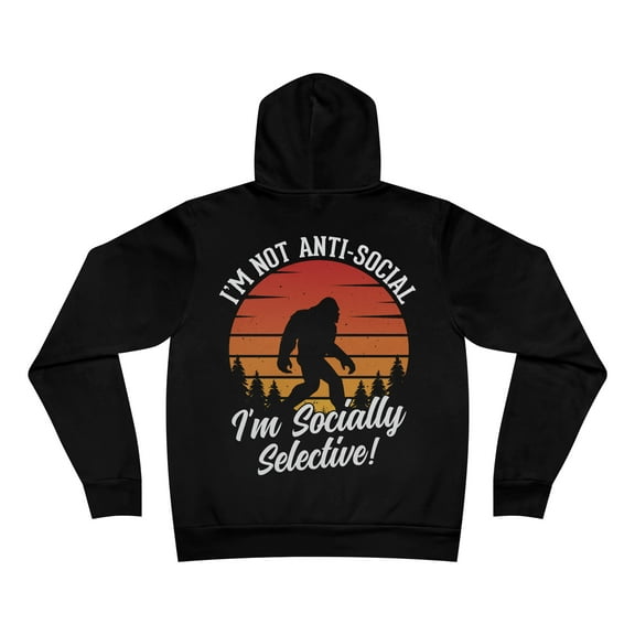 Anti-Social Bigfoot Unisex Sponge Fleece Pullover Hoodie