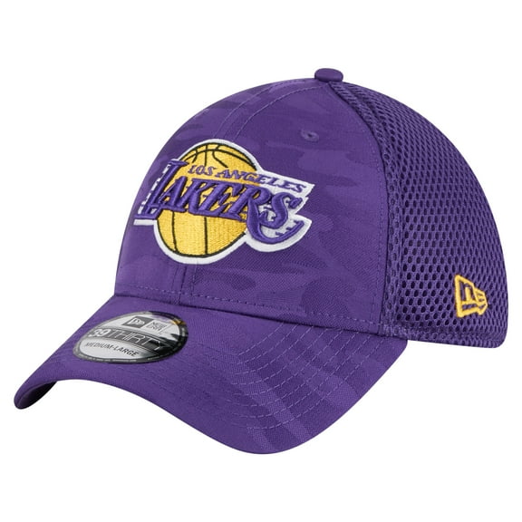 Men's-New Era Purple Los Angeles Lakers Subtle Camo 39THIRTY Flex Hat