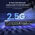 thumbnail image 2 of Conmutador Ethernet Tenda TEM2010F de 8 puertos y 2,5 G con ranuras SFP de 2,5 G, 2 of 7