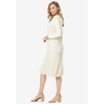thumbnail image 3 of Jessica London Women's Plus Size Cable Sweater Dress, 3 of 5