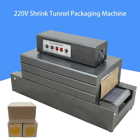 PreAsion Shrink Tunnel Packaging Machine Plastic Packaging Machine Heat Shrink Packaging Machine BS3015 Mesh Type 220V