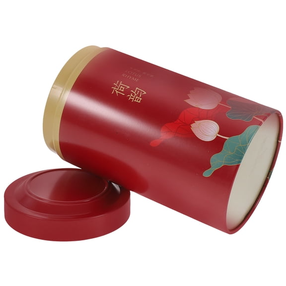 HAMPPLIES Tea Canister Red Metal for Keeping Food Fresh Home Supplies 1Set