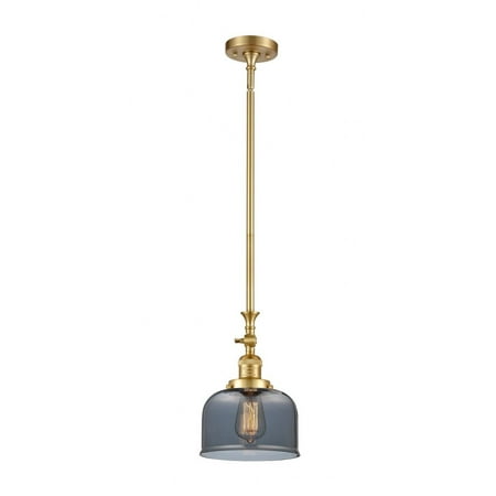 

Innovations 206-SG-G73 Large Bell 1 Light Mini Pendant part of the Franklin Restoration Collection Satin Gold