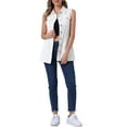 thumbnail image 2 of INSPIRE CHIC Chaleco de Denim para Mujer Sin Mangas con Botones, Longitud Media, Chaleco Casual de Jean M Blanco, 2 of 6