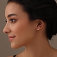 thumbnail image 2 of LeCalla 925 Sterling Silver Earrings for Women | Open Heart Cubic Zirconia Stud Earrings, 2 of 7