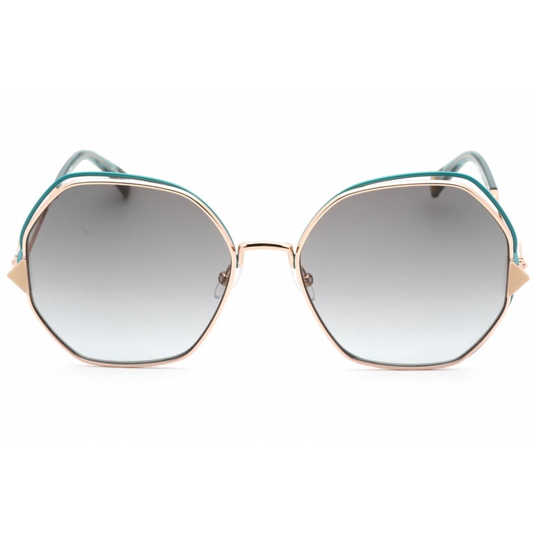 Missoni sunglasses: gold & teal metallic round frame Missoni Women main image 3