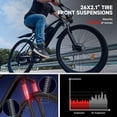 thumbnail image 4 of FlyORO 26in Electric Bike for Adults,500W Mountain Electric Bicycle with 13Ah Removable Battery,Front Damping System,Black, 4 of 7