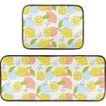 thumbnail image 7 of SKYSONIC Lemon Fruits Plaid Kitchen Mats and Rugs, Leaves Seeds Kitchen Floor Runner Bathroom Carpet Doormat Washable Rug, Perfect for Living Room Bedroom Entryway,19.7"x27.6" + 19.7"x47.2", 7 of 7