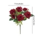 thumbnail image 3 of rosas artificiales rizadas | Ramo de novia de seda | Decoración del hogar, fotografía y decoración para fiestas | Blanco, rojo, rosa y vino, 3 of 6