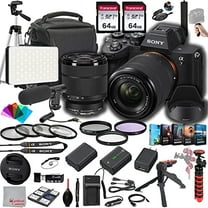 Sony a7 IV Mirrorless Digital Camera 33MP w/ 28-70mmmm Lens ILCE-7M4K/B, 128GB Memory,Microphone, 120LED Video Light, Tripod, Filters, Hood, Grip,Spare Battery & Charger Software Kit -Deluxe Bundle