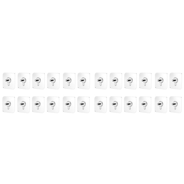 24 Adhesivos Sin Taladro, Colgadores de Cuadros Mejorados Sin Clavos, Colgadores de Pared Sin Clavos para Cocina, Baño