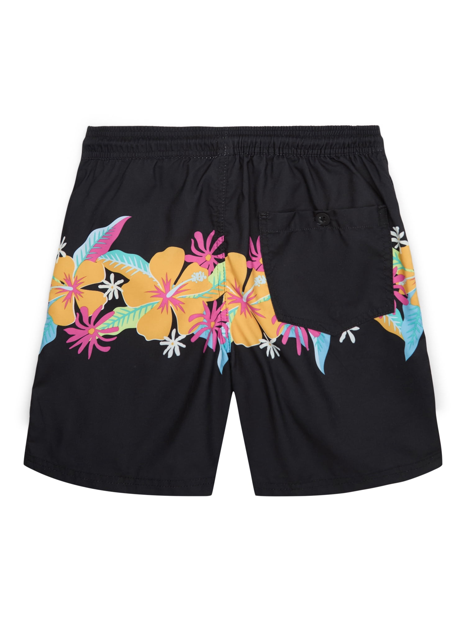 Wonder Nation Boys Quick Dry Rigid Swim Trunks with UPF 50+, Sizes 4-18 & Husky