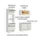 thumbnail image 4 of Mueble de Cocina Compacto 180cm Blanco Diamante Madesa 86, 4 of 6