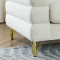 thumbnail image 6 of Chesterfield Teddy Fabric Upholstered Sofa Couch Loveseat with Pillows and Metal Legs for Living Room Office Apartment, 6 of 12