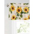 thumbnail image 6 of Valances for Windows Vintage Sunflower Rod Pocket Cafe Window Treatments Valance Curtains for Kitchen Bathroom Laundry Basement Windows 42"x18", 6 of 9