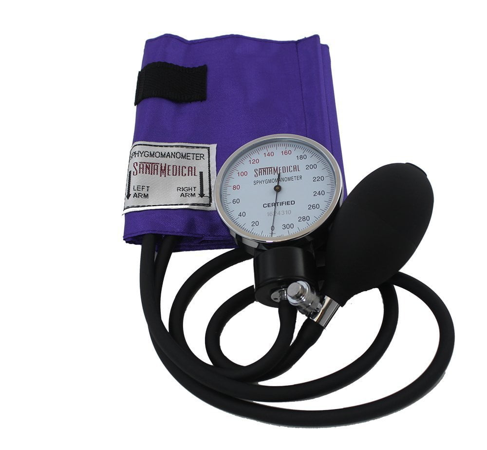 Santamedical Adult Deluxe Aneroid Sphygmomanometer with Stethoscope