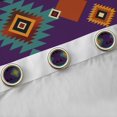 thumbnail image 4 of Manfei Tribal Aztec Kitchen Curtains, Boho Geometric Black Out Curtains Pack of 2 (42x63 Each), Teal, Orange and Purple, 4 of 6