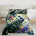 thumbnail image 2 of Feelyou Cartoon Peacock Women Bedding Comforter Set, Sprint Butterfly Flower Twin Comforter Sets, Animal Theme Reversible Bedding Set, Super Cozy Room Decor, 2 Pieces, 2 of 8