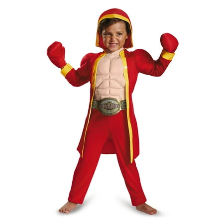 Little Fighter Boys Boxer Muscle Halloween Costume - Small