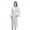 White, variant on Mid Calf Length Waffle Weave Kimono Easy Fit Robe-White