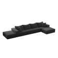 thumbnail image 6 of Newest 162" Oversized Cloud L-Shaped Sectional Sofa Set in Chenille for Ultimate Relaxation,Grey, 6 of 6