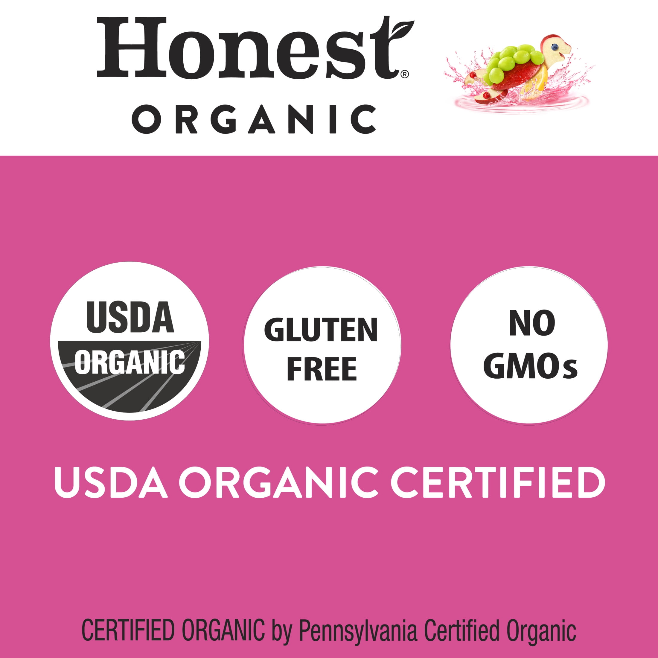 (5 pack) Honest Kids Berry Good Lemonade Organic Juice Drink Cartons, 6 fl oz, 8 Pack
