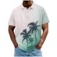 thumbnail image 2 of Blusa y camisa de manga corta con cuello vuelto para hombre, informal, de moda, de color liso, con botones, solapa y hebilla de gancho, camiseta de manga corta de poliéster para hombre., 2 of 5