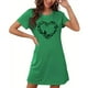 thumbnail image 4 of Camisón corto de talla grande para mujer, camisón de manga corta con estampado de pecho a la moda, camisón para mujer, 4 of 7