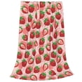 thumbnail image 2 of Balery Cute Strawberry Manta de Felpa Suave y Acogedora – Cobija de Franela Aterciopelada para Cama, Lavable y Cálida para Sofá, Mascotas, Transpirable-60"x50", 2 of 7