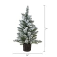 thumbnail image 5 of 2 FTMini Cooper Spruce Pre-Lit Green Flocked Artificial Christmas Tree with Clear LED Lights, by Holiday Time, 5 of 5