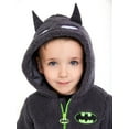 thumbnail image 6 of Batman Toddler Cosplay Faux Sherpa Hoodie, Sizes 12M-5T, 6 of 6