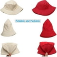 thumbnail image 3 of ORUYROP Bucket Hat for Women Men, Reversible Cotton Summer Sun Beach Fishing Cap Solid Color Style, 3 of 5
