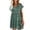 Green, variant on Tnhcen Women's Summer Print Knee-Length Dress V-Neck Pleated Loose Swing Dresses