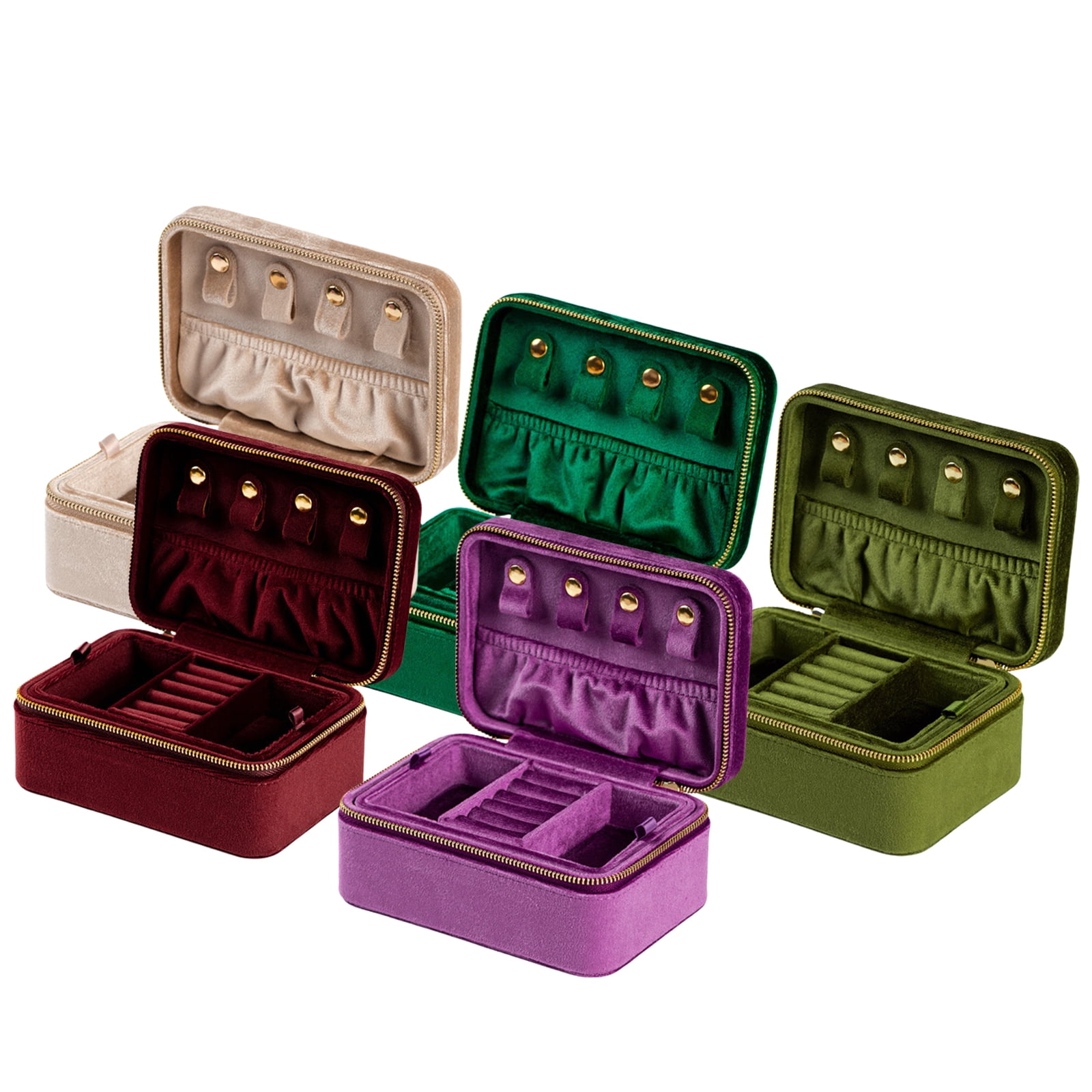 Travel Display Box Jewelry Storage Box Elegant Jewelry Case Jewelry Organizers for Earring Rings Necklace