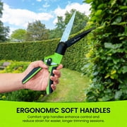 Garden Guru Hand Grass Clipper Scissors – Rotating Cutter Head w/ Safety Lock – Rust Proof Carbon Steel Blades & Soft Comfort Grip Handles – Perfect for Lawn Edging, Shrubs, Flowers, Gardening (4)