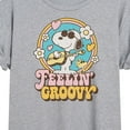 thumbnail image 3 of Peanuts - Feelin Groovy Snoopy And Woodstock - Juniors Ideal Flowy Muscle T-Shirt, 3 of 6